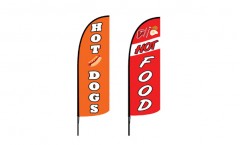 Hot Dogs Advertising Flags